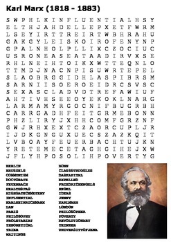 Karl Marx Word Search by Steven s Social Studies TpT