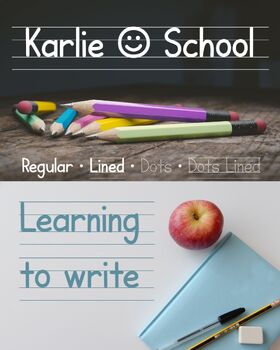 Preview of Karlie School Display Font Nice Education Font for Creating Practice Writing