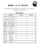 Katakana Code Breaker (Katkana Practice worksheets x27)