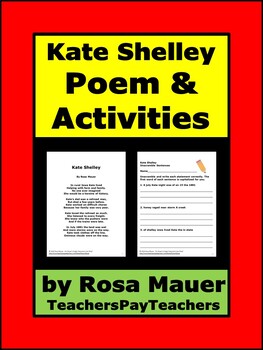 Kate Shelley, Poem, Sentence Unscramble Worksheet, Women's History Month