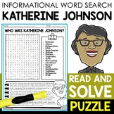 Katherine Johnson Biography Word Search Puzzle Black Histo
