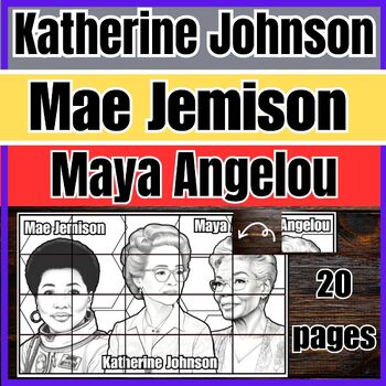 Preview of Katherine Johnson | Mae Jemison  | Maya Angelou  collaborative poster