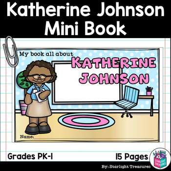 Preview of Katherine Johnson Mini Book for Early Readers: Black History Month