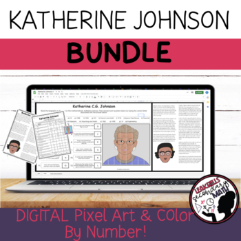 Preview of Katherine Johnson | Pixel Puzzle | BUNDLE 