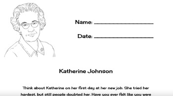 Preview of Katherine Johnson Worksheet