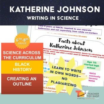 Preview of Katherine Johnson Writing Across the Curriculum | Distance Learning