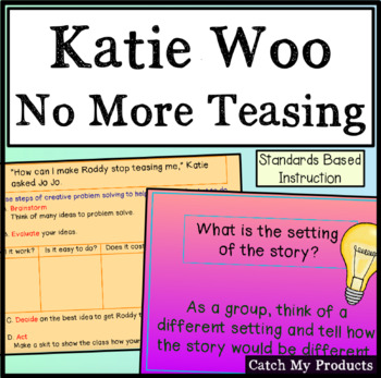 Preview of Katie Woo No More Teasing Literary Book Unit on Promethean Board