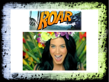 Katy Perry Roar Script Heart Song Lyric Quote Music Print - Song