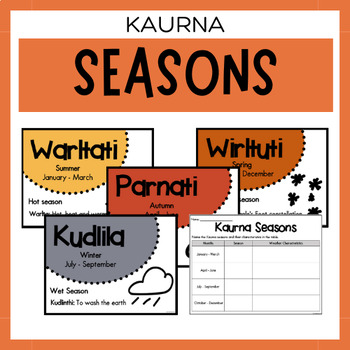Preview of Kaurna Seasons | Australian Aboriginal Seasons Calendar & Worksheet