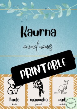 Preview of Kaurna animal names - PRINTABLE POSTERS