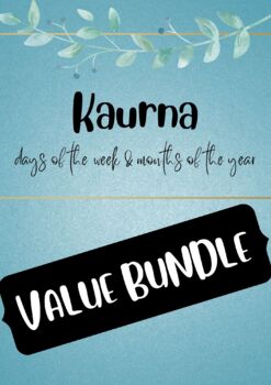 Preview of Kaurna bundle - days of the week & months of the year