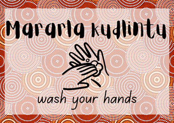 Preview of Kaurna language - Wash your hands PRINTABLE POSTER