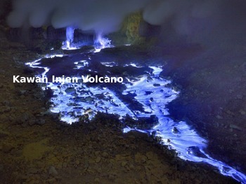 Preview of Kawah Injen Volcano - Power Point - Information Pictures Facts History Blue Lava