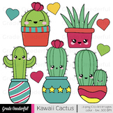 Kawaii Cactus Clipart CU Okay