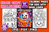 Kawaii Candy Halloween Coloring Pages