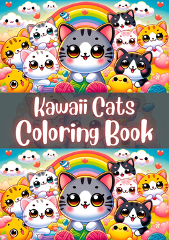 Preview of Kawaii Cat Coloring Book