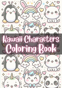 Preview of Kawaii Characters Coloring Book
