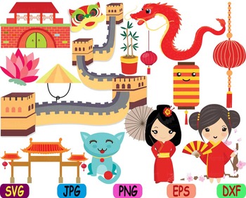 Preview of Kawaii Chinese Japanese Asian china clipart svg zodiac food props Dolls Toys 88s