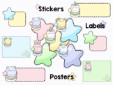 Kawaii Class Labels and Stickers