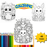 Kawaii Coloring Pages For Adults, Cozy Coloring Pages, Cut
