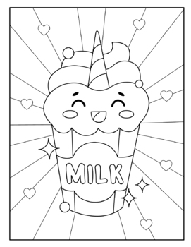 Cute Unicorn Coloring Book Vol. 1, 25 Coloring Pages