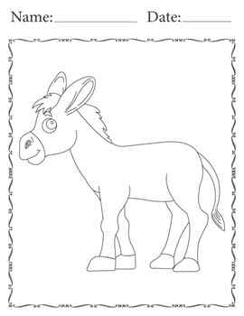 Kawaii Farm Animals Coloring Pages for Kids (Boys & Girls) for School ...