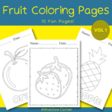 Kawaii Fruit Coloring Pages for School or Home. For Kids B