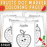 Kawaii Fruit Dot Marker Printables Fruit Do a Dot Activity