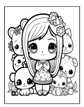 Anime Coloring Pages Images - Free Download on Freepik