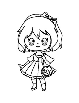 Kawaii Girls Coloring Pages by HeidelByMark | TPT