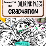 Kawaii Graduation School Kids Coloring Pages 10 Commercial