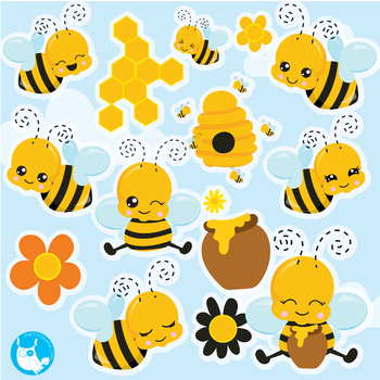 Halloween Bee clipart commercial use vector graphics clip art digital images clipart CL1484