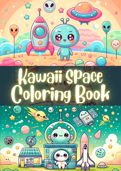 Preview of Kawaii Space Coloring Book