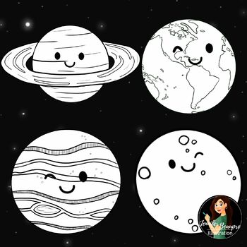 clipart planets and stars