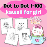 Kawaii picture for Girl Dot-to-Dot/Connect the dots 1-100 