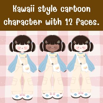 Preview of Kawaii style cartoon clipart has 12 pages.