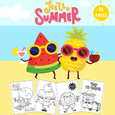 Kawaii summer coloring pages | End of the Year Coloring sheets