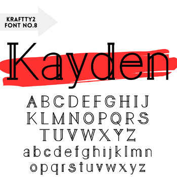 Preview of Kayden font by Kraftty2