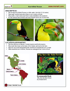 Preview of Monart Drawing Project: Keel Billed Toucan