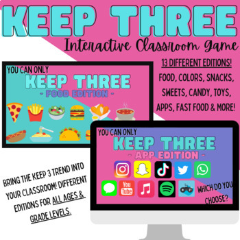 Preview of Keep 3 Interactive Classroom Game I Morning Meeting I Conversation Starter 