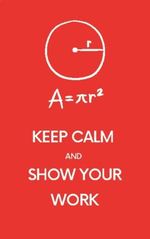 Preview of Keep Calm Math Poster
