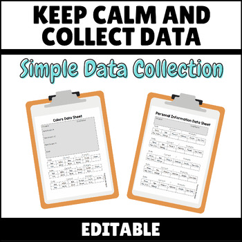 Preview of Simple Data Collection Pack for Special Education, Academic Skills - EDITABLE