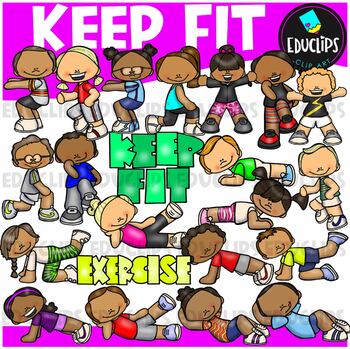 Preview of Keep Fit Clip Art Set {Educlips Clipart}