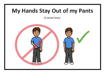 Preview of Keep Hands Out of Pants / Private Parts Social Narrative Story - Personal Safety