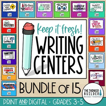 Preview of Keep It Fresh! Writing Centers BUNDLE (15 Writing Centers)
