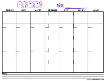 Keep It Simple Calendar - Spanish Version by Unbind and Unwind ...