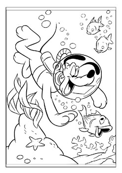 pluto coloring page