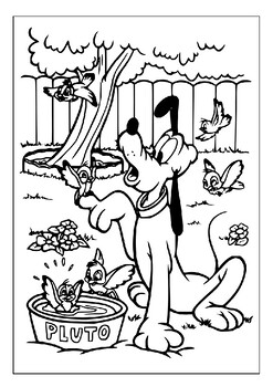 pluto the dog coloring pages