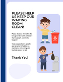 Keep Our Waiting Room Clean Sign