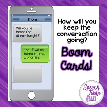 Preview of Keep The Conversation Going - Boom Cards™️